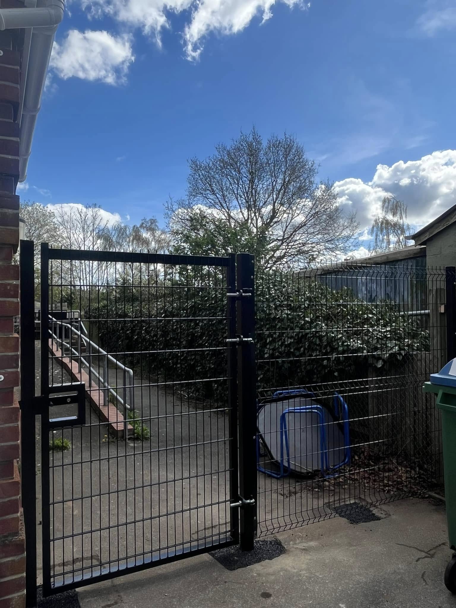 Custom-made metal gates for industrial site in Eccles