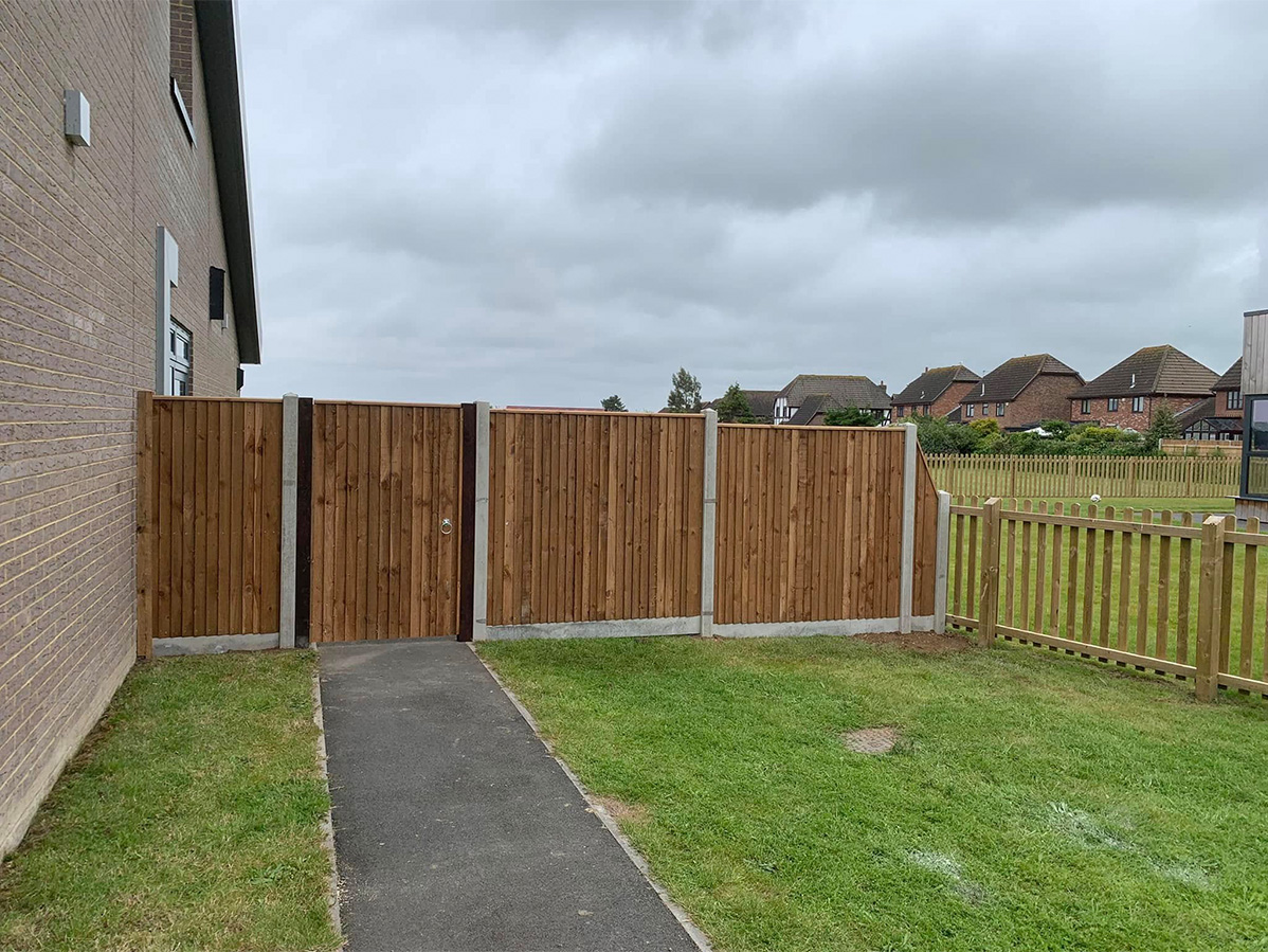 Garden fencing and gate for back garden in Eccles