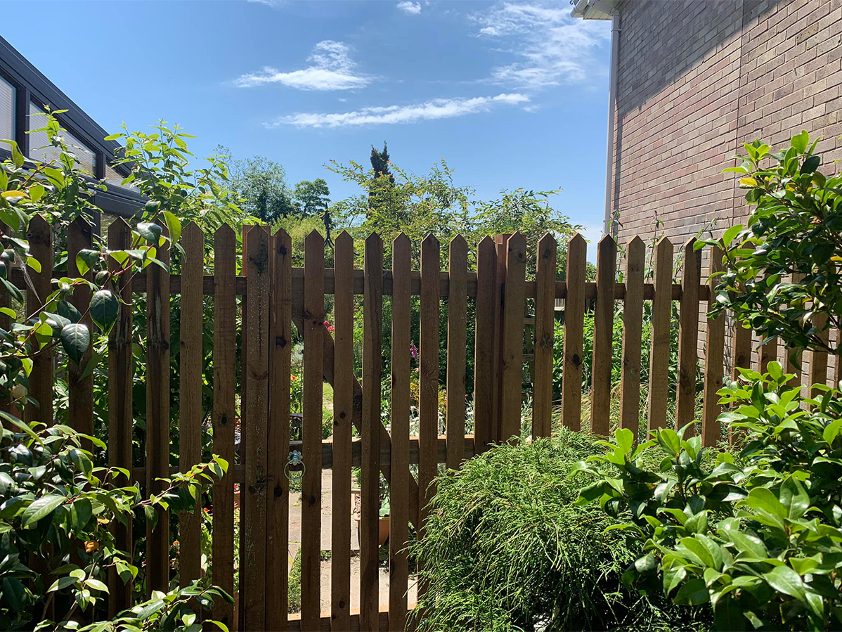 Decorative picket fencing in Eccles