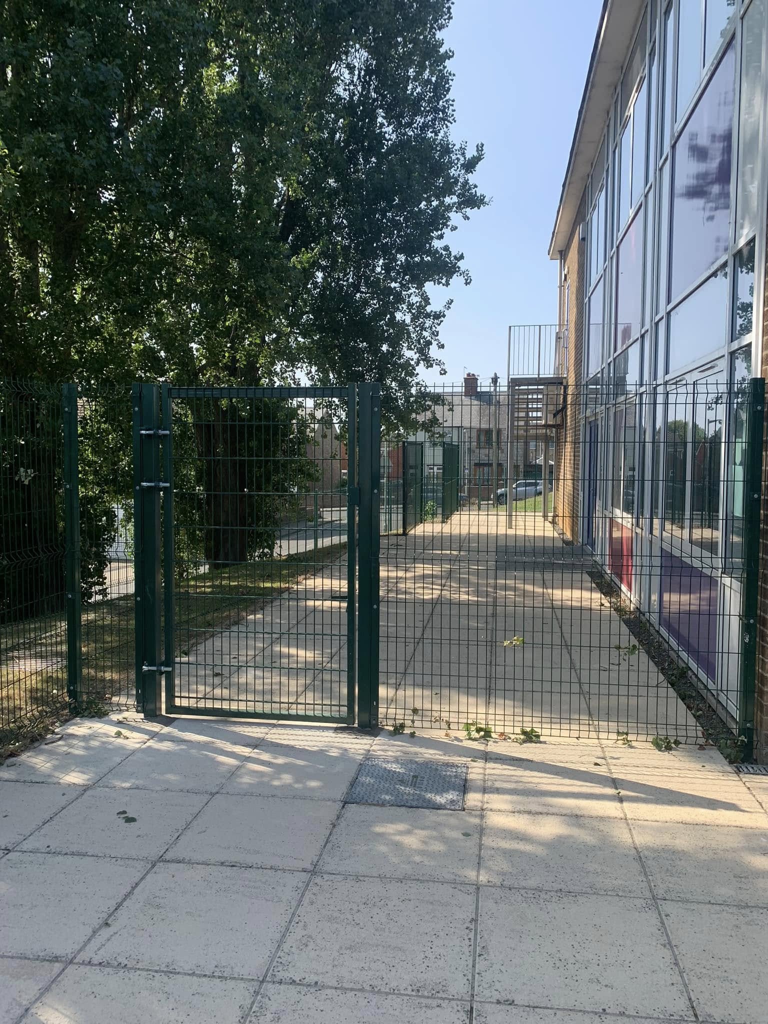 High-security metal entrance gate in Great Yarmouth