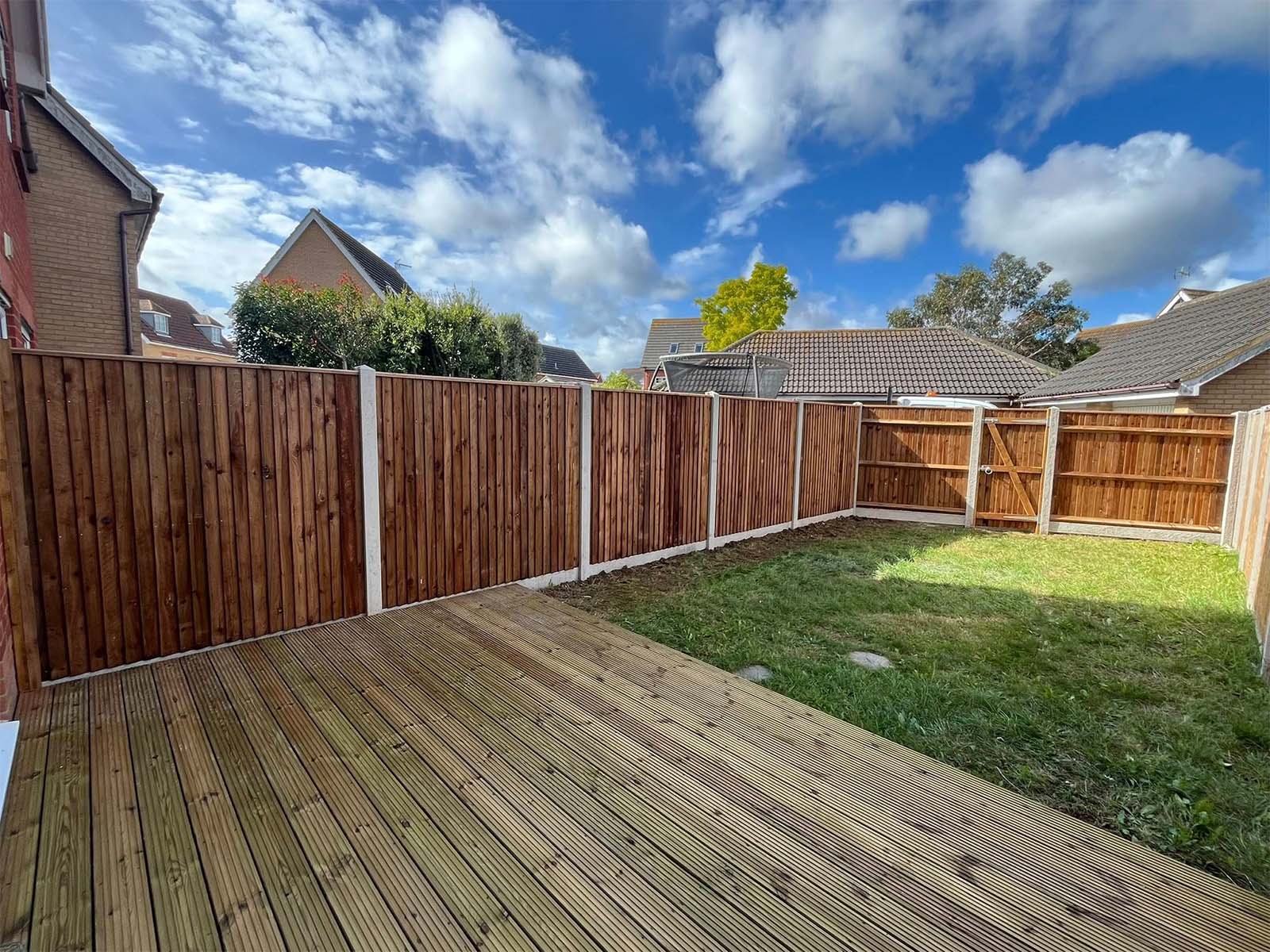 Custom timber fence panels with matching gates in Ipswich